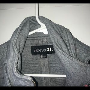 Cotton zip up Gray jacket